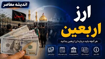  ثبت‌نام ارز اربعین ۱۴۰۵ آغاز شد؛ سهمیه ۲۰۰ هزار دیناری از ۲۰ تیر تا ۱۲ مرداد + راهنمای جامع دریافت از بانک‌ها و اپلیکیشن بله