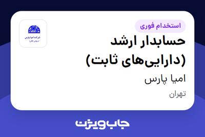استخدام حسابدار ارشد (داراییهای ثابت) در امیا پارس