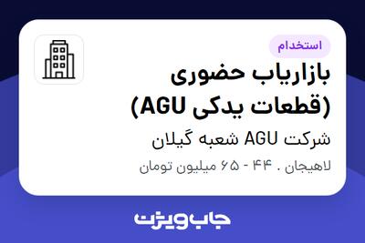 استخدام بازاریاب حضوری (قطعات یدکی AGU) در شرکت AGU شعبه گیلان
