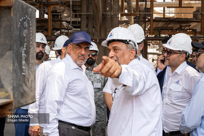  بازدید مدیرعامل شرکت ملی نفت ایران از پالایشگاه‌های آسیب‌دیده  پارس جنوبی