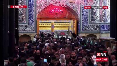  حال هوای زائران اربعین حسینی در حرم امیرالمومنین (ع)