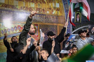  عکس: تجمع ضدآمریکایی زائران در طریق‌الحسین علیه‌السلام