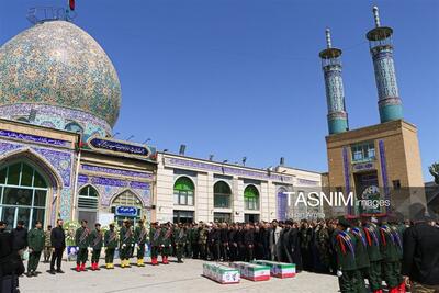  تشییع پیکر 3 شهید پاسدار در زنجان - تسنیم