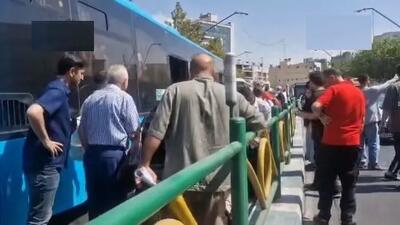  برخورد اتوبوس شرکت واحد با عابر پیاده در تهران