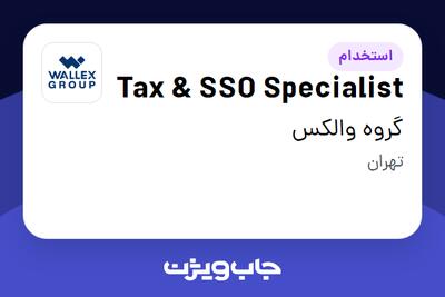 استخدام Tax SSO Specialist در گروه والکس
