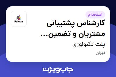 استخدام کارشناس پشتیبانی مشتریان و تضمین کیفیت (Manual QA) - خانم در پلت تکنولوژی