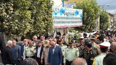  مراسم تشییع پیکر شهید «سینا سیاه‌نژاد» در صومعه سرا