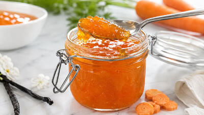  راز خوش‌ طعم شدن مربای هویج؛ آموزش مرحله‌ به‌ مرحله با عطر وانیل