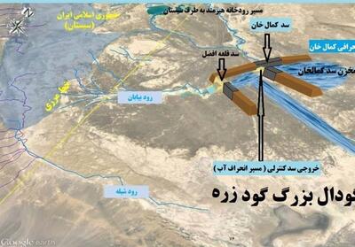  بند کمال‌خان جریان آب هیرمند را به‌شدت کاهش داد - تسنیم