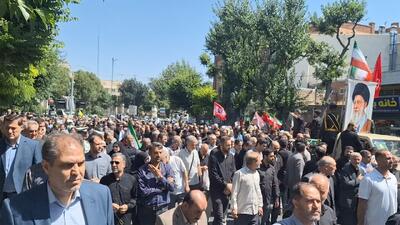 تشییع پیکر شهید محمود ملاجباری در تبریز