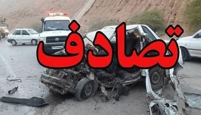  مصدومیت ۸ نفر بر اثر تصادف زنجیره‌ای در اتوبان ساوه همدان