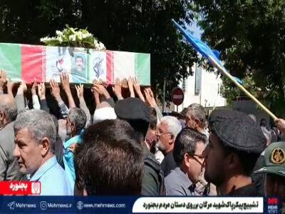  فیلم/ تشییع پیکر شهید «قربانعلی مرگان» در بجنورد