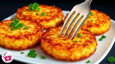 طرز تهیه کوکو کدو سبز و سیب زمینی شکم پر با مغز پنیری
