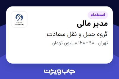 استخدام مدیر مالی در گروه حمل و نقل سعادت