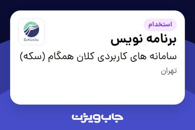 استخدام برنامه نویس در سامانه های کاربردی کلان همگام (سکه)