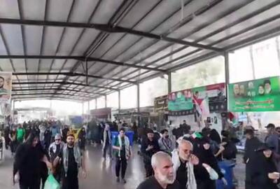  فیلم/ بازگشت عاشقان امام حسین(ع) از مرز خسروی