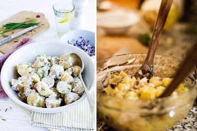  طرز تهیه سالاد سیب زمینی با یک سس خوشمزه