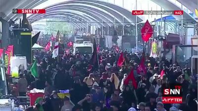  تصاویری از پیاده‌روی زائرین اربعین حسینی در مسیر نجف به کربلا