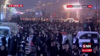  پیاده‌روی عاشقان حضرت سیدالشهدا(ع) در مسیر نجف تا کربلا، دو روز مانده به اربعین حسینی