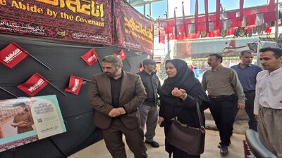  بازدید دستیار دبیرکل نهاد کتابخانه‌های عمومی کشور از موکب‌های فرهنگی مرز باشماق