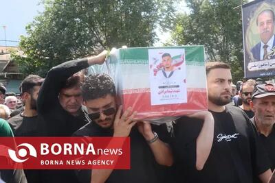  پیکر شهید نیما مرادی در بندرانزلی آرام گرفت