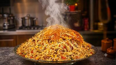 طرز تهیه آش پلو مجلسی؛ ترکیبی خوشمزه از برنج و رشته آش