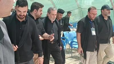  ببینید / حضور عراقچی در راهپیمایی اربعین