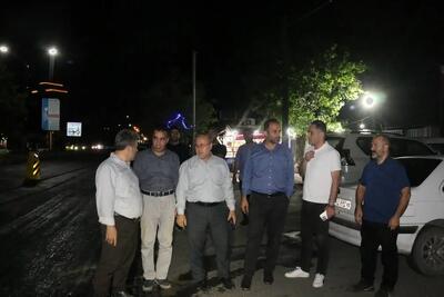 پخش ۲۰۰۰ تن آسفالت در ۶ محور اصلی شهر رشت در یک شب