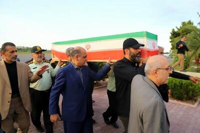  پیکر شهید نیما مرادی وارد گیلان شد