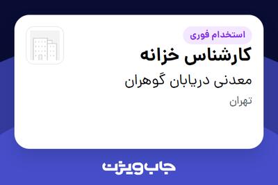  استخدام کارشناس خزانه - آقا در معدنی دریابان گوهران