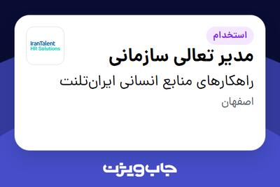  استخدام مدیر تعالی سازمانی در راهکارهای منابع انسانی ایران‌تلنت