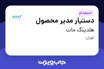  استخدام دستیار مدیر محصول در هلدینگ مات