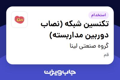 استخدام تکنسین شبکه (نصاب دوربین مداربسته) - آقا در گروه صنعتی لینا