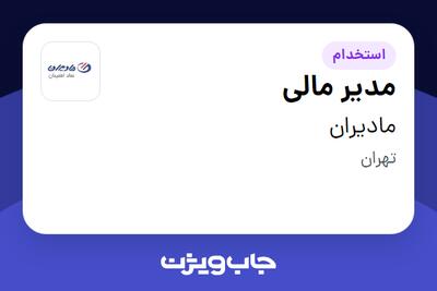 استخدام مدیر مالی در مادیران