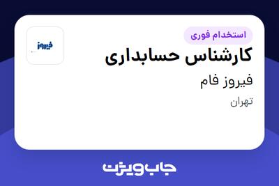  استخدام کارشناس حسابداری در فیروز فام