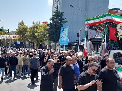  مراسم تشییع پیکر دریانورد شهید «نیما مرادی» در بندرانزلی