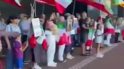 اجرای سرود ملی اسرائیل توسط سلطنت طلبان!