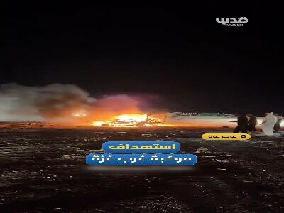 گلولهباران شرق شهر غزه و هدف قرار گرفتن یک خودرو