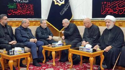  تصاویری از عراقچی در راهپیمایی اربعین مردم نجف