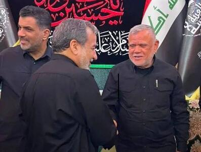  دیدار هادی العامری و وزیر امور خارجه کشورمان در حاشیه مراسم اربعین در کربلا