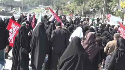  امتداد قافله اربعین حسینی از کربلا تا آمل