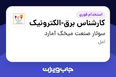  استخدام کارشناس برق-الکترونیک - خانم در سولار صنعت میخک آمارد