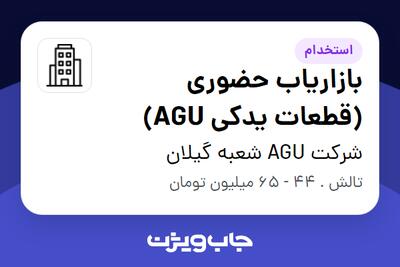 استخدام بازاریاب حضوری (قطعات یدکی AGU) در شرکت AGU شعبه گیلان