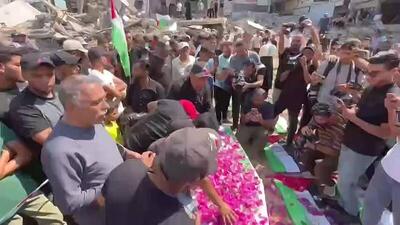  فیلم/ بزرگترین مراسم تشییع در تاریخ فلسطین برای ۱۱۲ شهید