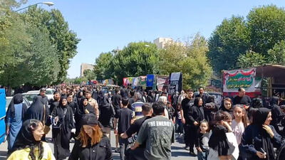  راهپیمایی جاماندگان اربعین حسینی در سلماس برگزار شد