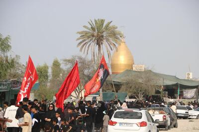  امامزاده شاه مرعش میزبان جاماندگان اربعین حسینی درمیناب