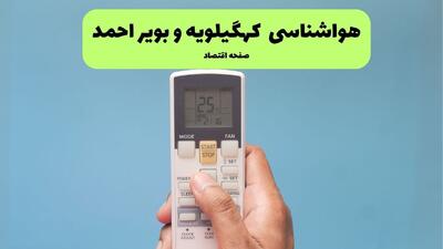  پیش بینی وضعیت آب و هوا کهگیلویه و بویراحمد فردا چهارشنبه ۱۴ مرداد ۱۴۰۵