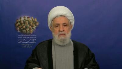  شیخ نعیم قاسم دبیرکل حزب الله در بعلبک سخنرانی کرد :هرگز میدان را ترک نخواهیم کرد/ طرح ریشه کنی مقاومت را با شکست مواجه کردیم