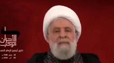 استقبال شیخ نعیم قاسم از تفاهم ایران و آمریکا