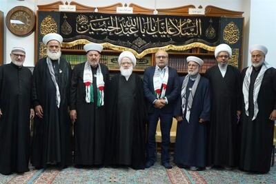 دیدار جمعی از علمای فلسطین و لبنان با مرجع تقلید عراقی - تسنیم